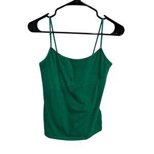 Ambiance Green Spaghetti Strap Camisole Tank Top Size Large Minimalist Layering